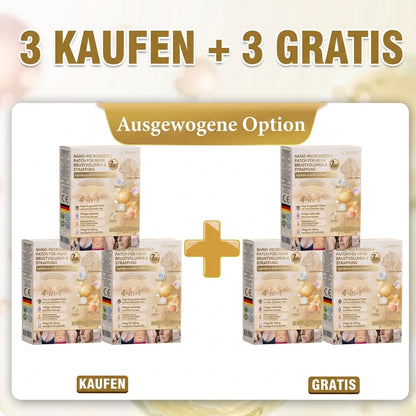 HISKIN® Nano-Mikronadel-Pflaster für mehr Brustvolumen, Lifting & Straffung – Volufiline-, Exosomen- und Kupferpeptid-Formel mit Zell-Erneuerungstechnologie