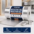 TCQCDG™ Reflective Foil Insulation Roll – Double-Sided Radiant Barrier for Attics, Garages, Walls, Roofs, Metal Buildings & HVAC Ducts